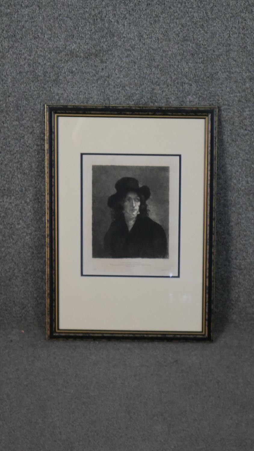 Jules Boilly (b.1796 - 1874), a framed and glazed 18th century engraving 'Portrait de Swebach', - Image 2 of 7