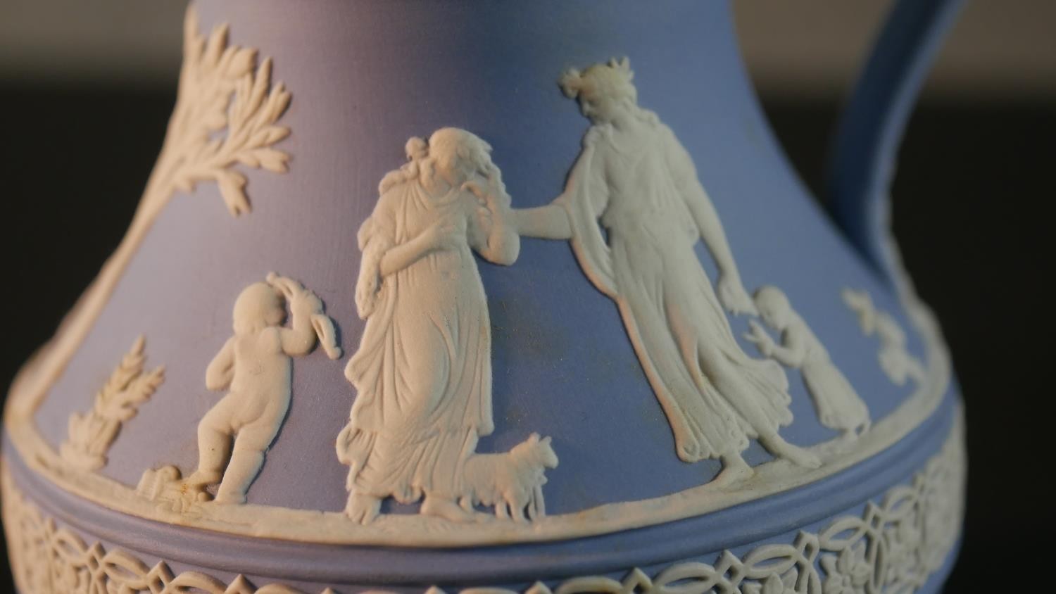 A collection of five Wedgwood pieces, including a Jasperware horse paperweight, a classical design - Image 3 of 15