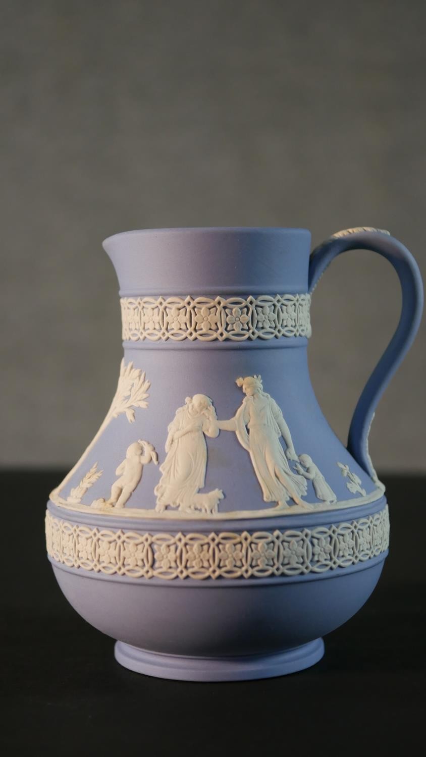 A collection of five Wedgwood pieces, including a Jasperware horse paperweight, a classical design - Image 2 of 15