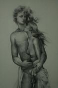 Ricardo Cinalli (B.1948), a framed and glazed pencil drawing, study of a naked couple, signed and