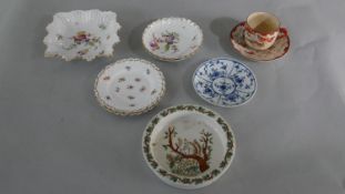 A collection of ceramics and porcelain, including a Tiffany and Co child's bowl with squirrel