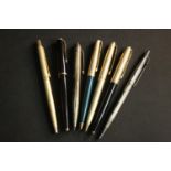 A collection of seven vintage ballpoint pens, including Parker and a silver Steno pen. (14)