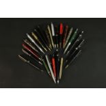 A collection of twenty four vintage propelling pencils. Various makes including Parker, some with