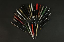 A collection of twenty four vintage propelling pencils. Various makes including Parker, some with