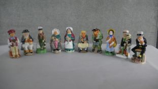 A collection of ten Wood & Sons hand painted ceramic Charles Dickens Toby jugs, various