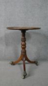 Lamp table, 19th century mahogany on swept tripod base. H.66 W.52cm