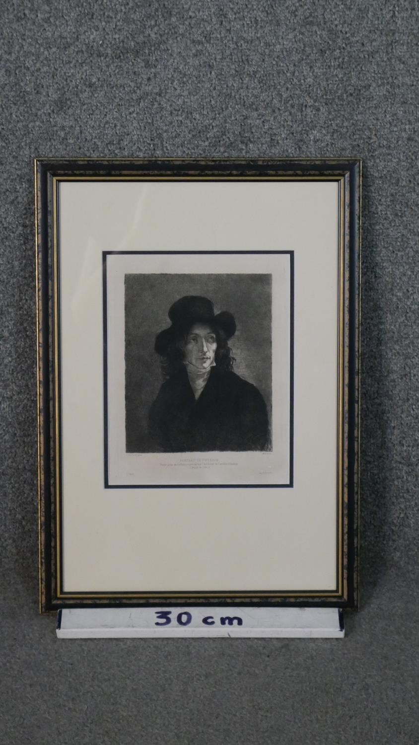 Jules Boilly (b.1796 - 1874), a framed and glazed 18th century engraving 'Portrait de Swebach', - Image 7 of 7