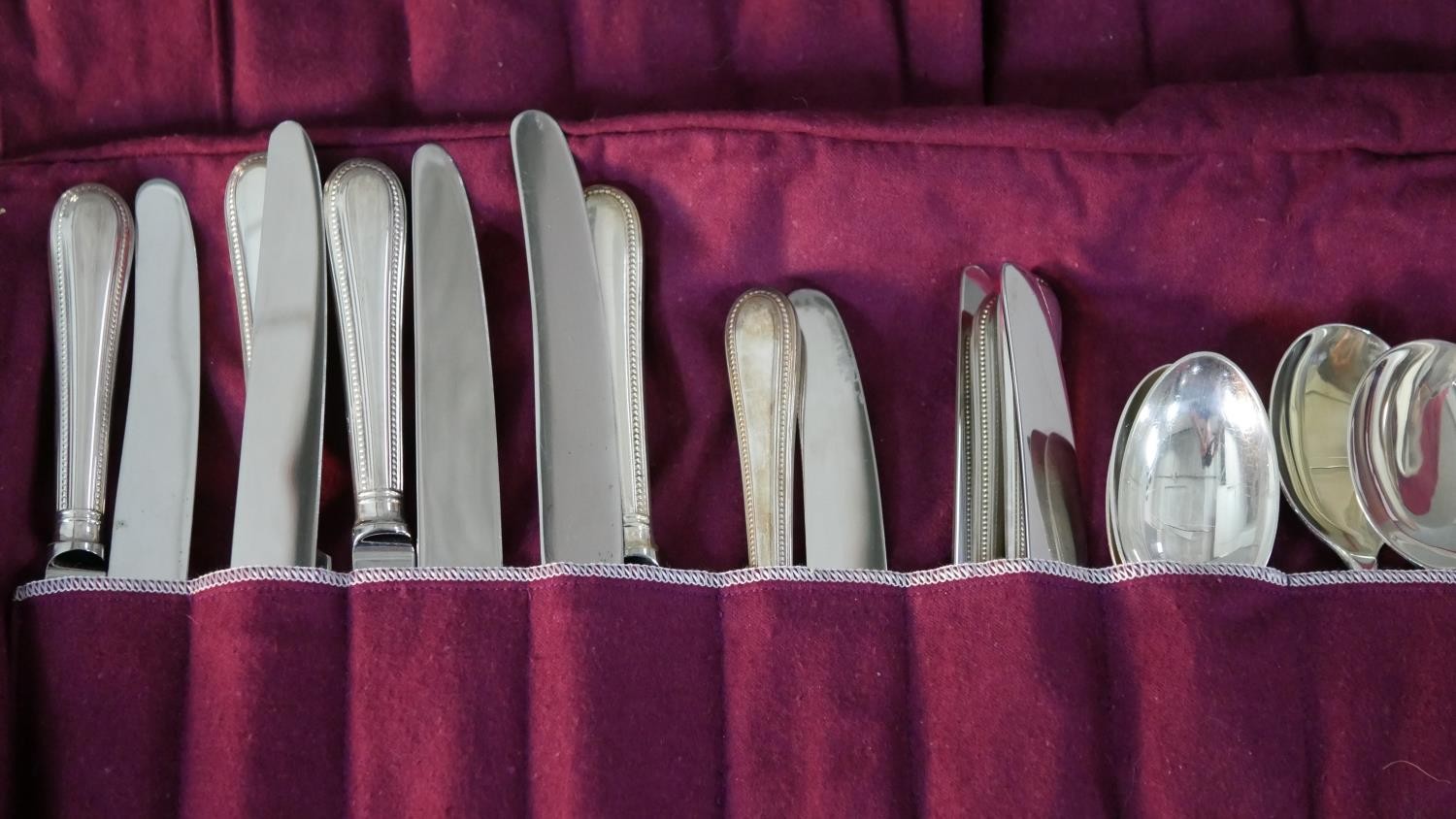 A part set of silver plated cutlery by George Butler Silversmiths. Each with protective cutlery - Image 2 of 10