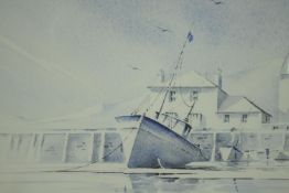 Renford (British), 'West Bay', watercolour, signed and dated '99. H.32 W.40cm.