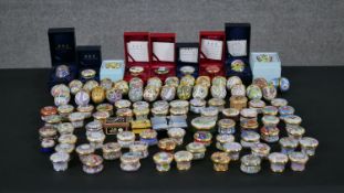 A large collection of Halcyon days enamels, including sixty boxes and thirty egg boxes, various