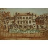 Anna Garton (British), 'The Flask, Highgate', limited edition etching and aquatint, 50/50, signed,