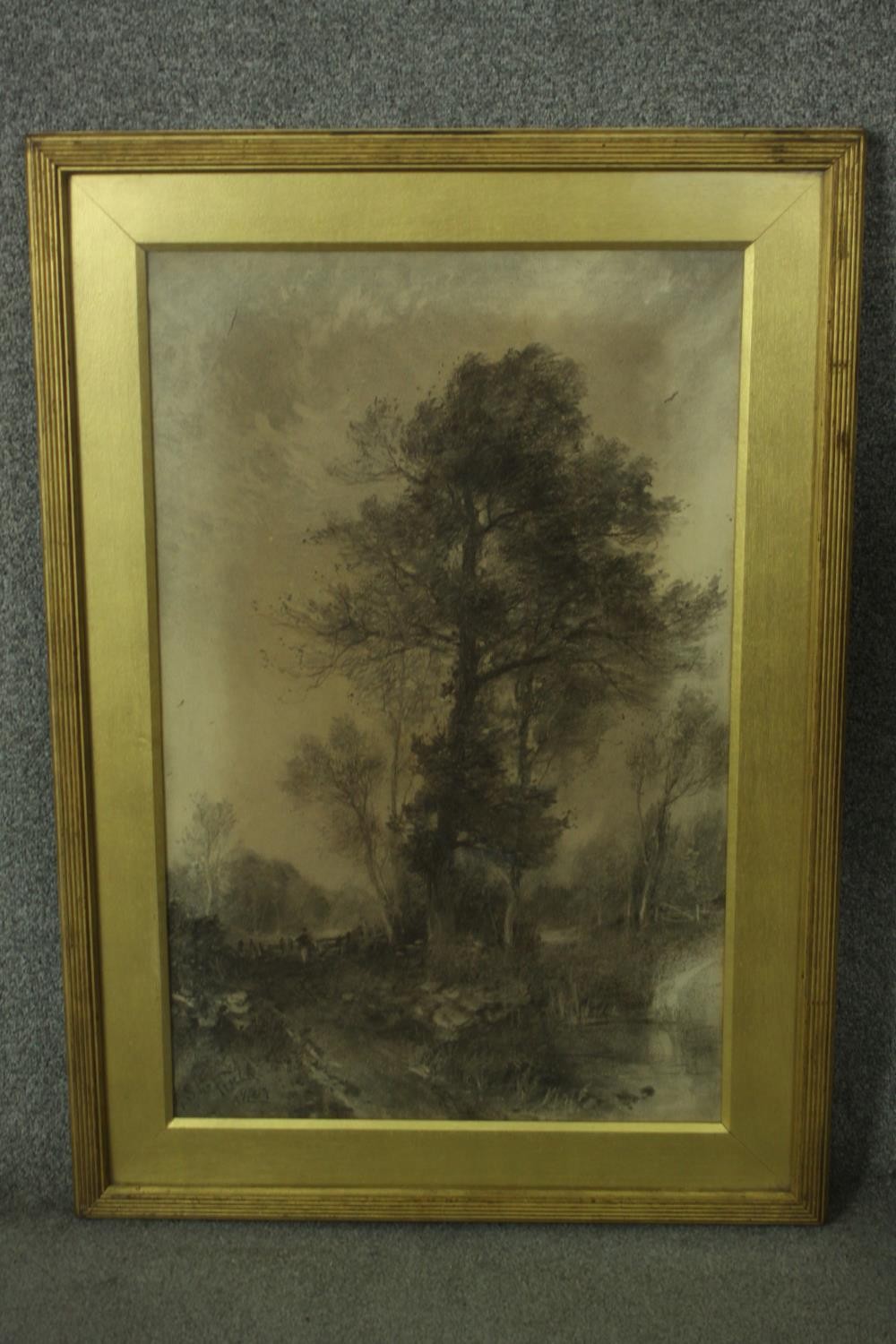 George Sheffield (b.1839 - 1892), a framed and glazed watercolour on paper of trees, signed and - Image 2 of 8
