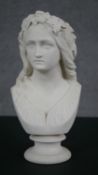 A W.T. Copeland Parian bust of ‘Ophelia; Modelled by ‘W.C. Marshall. Inscribed ‘Crystal Palace