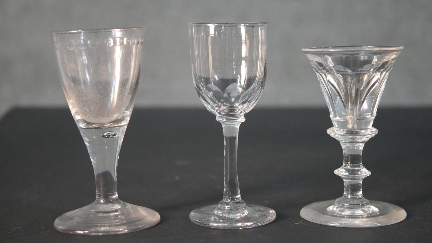 A collection of eleven 19th and early 20th century trumpet shaped sherry, cordial and toast master - Image 4 of 5