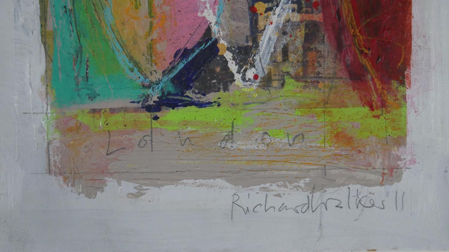 Richard Walker (British b.1954), 'Elliptical London 2011', mixed media on wood, signed and titled, - Image 5 of 7