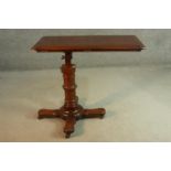 A Victorian walnut John Carter Literary Machine over the bed reading table, with adjustable