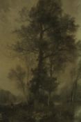 George Sheffield (b.1839 - 1892), a framed and glazed watercolour on paper of trees, signed and