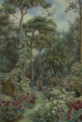 Beatrice Emma Parsons RA (1870-1955), 'Michelgrove House, Boscome Roses 8934', watercolour, with