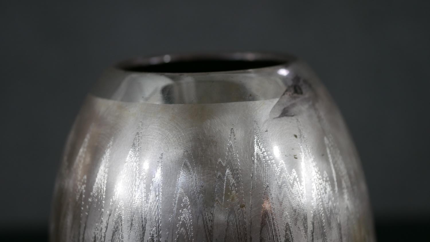 A collection of Art Deco Ikora silver plated pieces by WMF, including two vases with zigzag design - Image 4 of 11