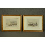 After David Roberts (British 1796-1864), a pair of lithographs of Egyptian scenes. H.60 W.50cm