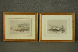 After David Roberts (British 1796-1864), a pair of lithographs of Egyptian scenes. H.60 W.50cm