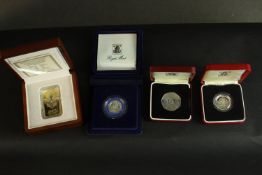 A group of proof coins, including: a proof 20p, 50p and pound and a boxed 2016 Armenian collector’