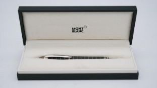 A leather boxed Mont Blanc Starwalker ballpoint pen.