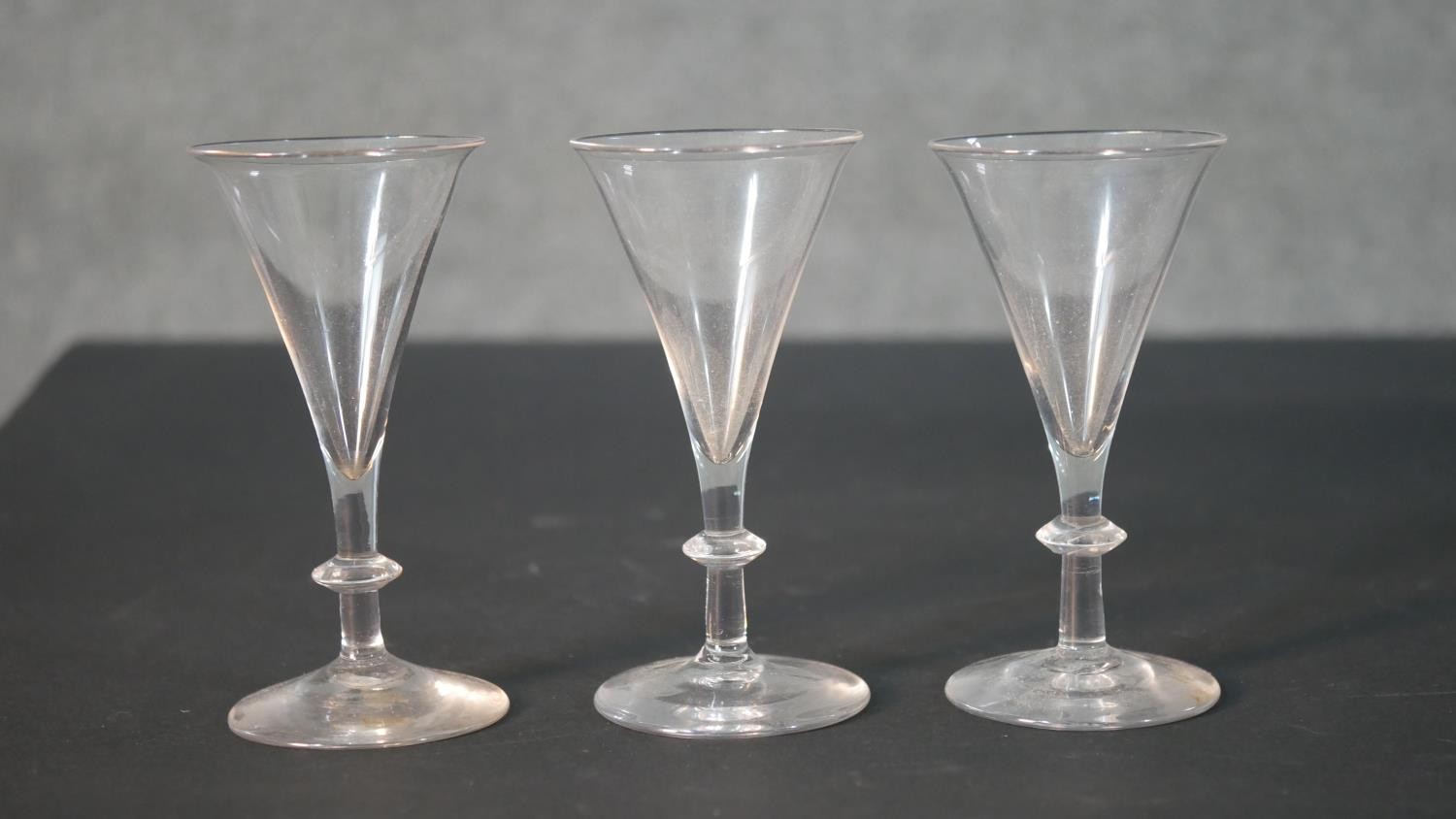 A collection of eleven 19th and early 20th century trumpet shaped sherry, cordial and toast master - Image 5 of 5