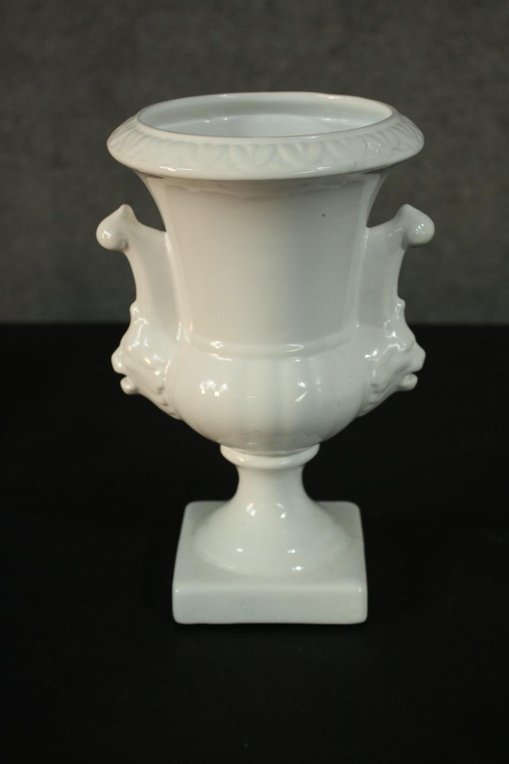 A collection of ceramics, including a tube line decorated urn design vase, a twin handled white - Image 8 of 12