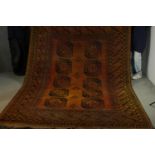 A gold ground wash Afghan hand made carpet. L.300 W.216cm.