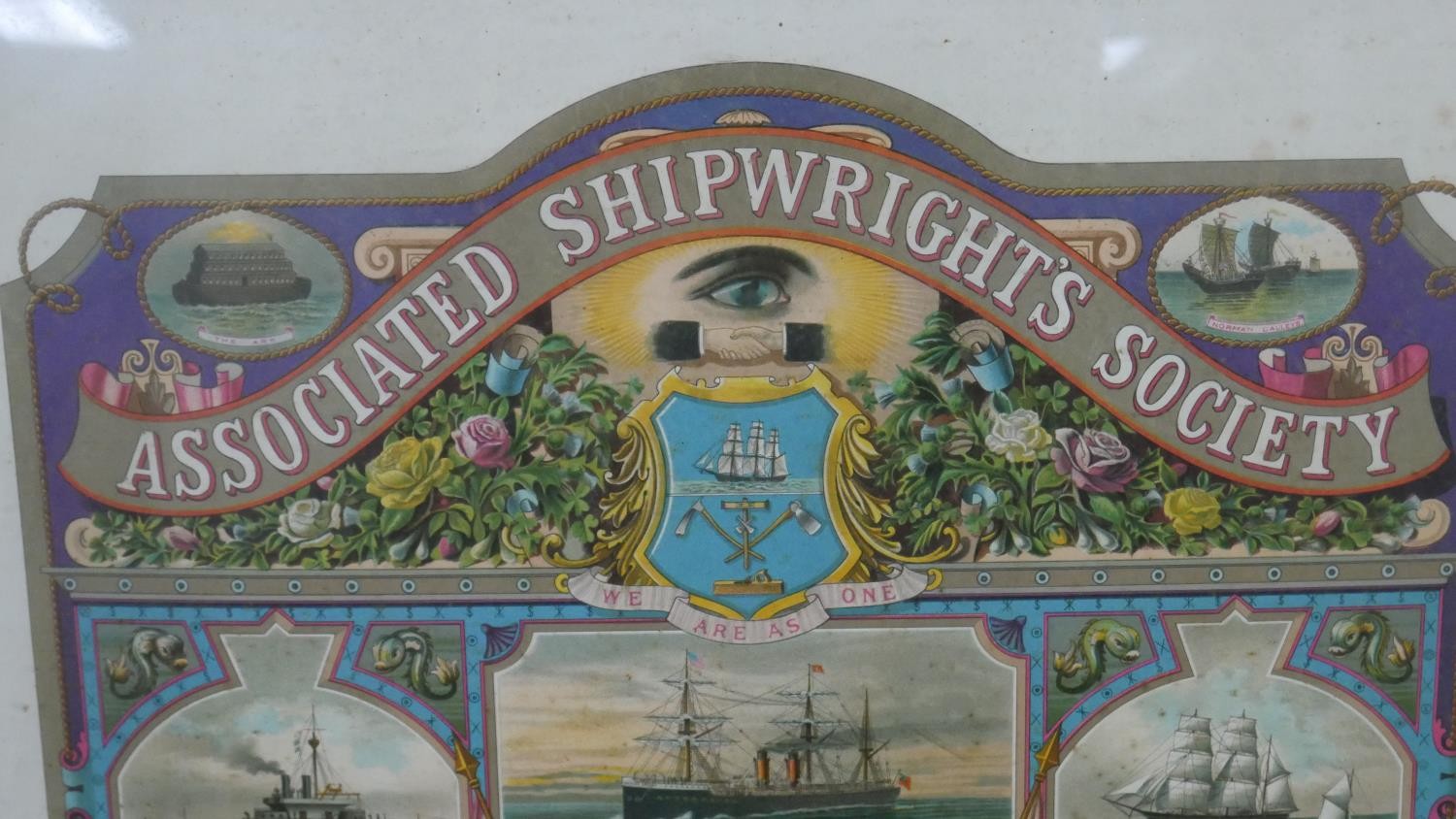 A late Victorian Associated Shipwrights Society certificate, awarded to Benjamin Newson by the - Image 4 of 7