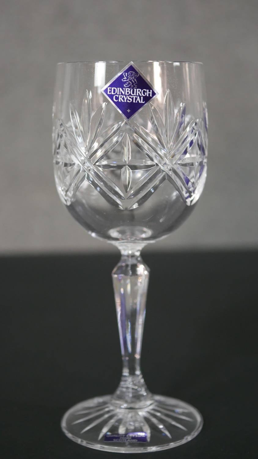 A boxed set of four Edinburgh crystal wine glasses. H.17 Diam.6.5cm - Image 5 of 7
