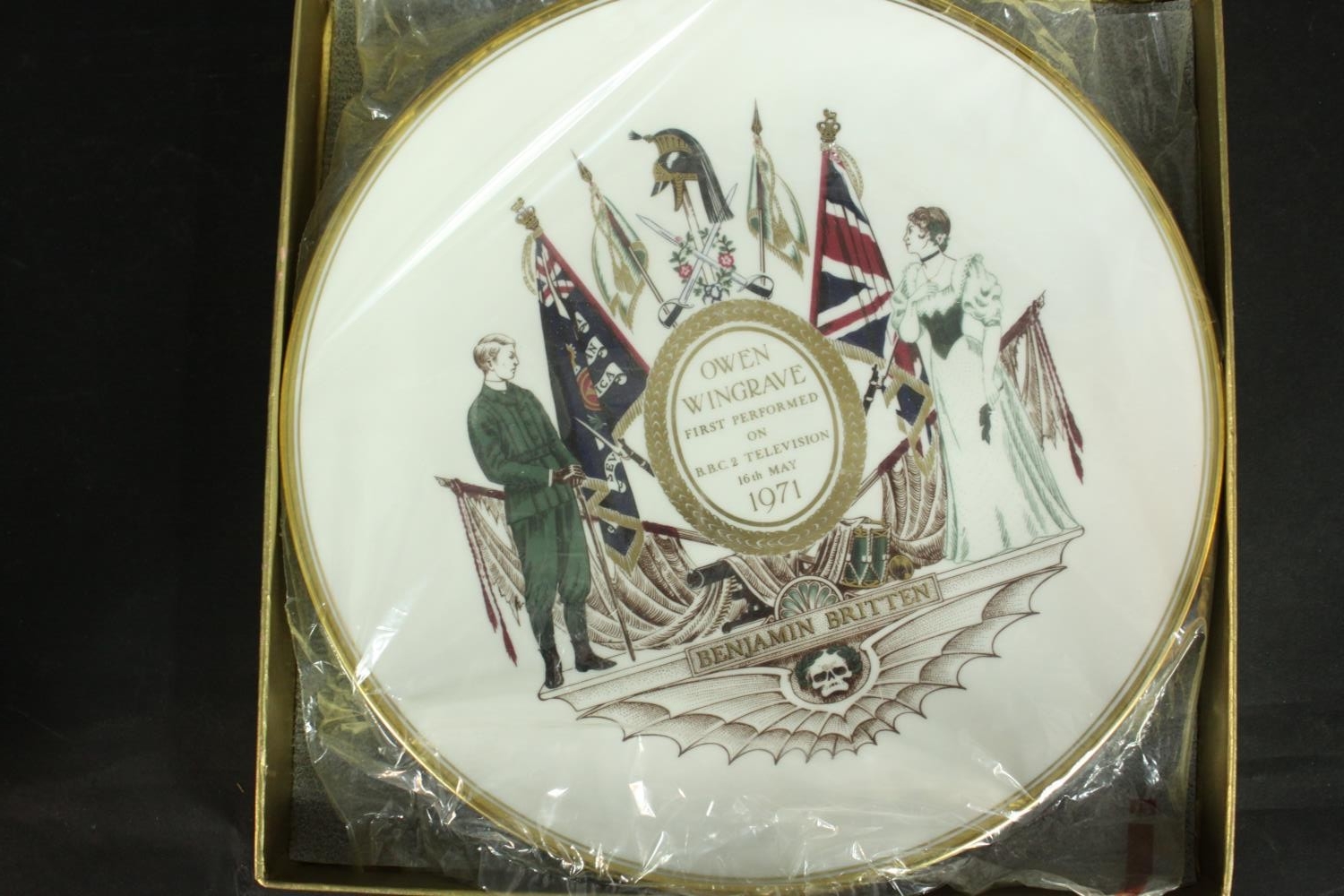 Six boxed Royal Crown Derby, Limited Edition porcelain "Benjamin Britten" plates commissioned by - Image 6 of 7