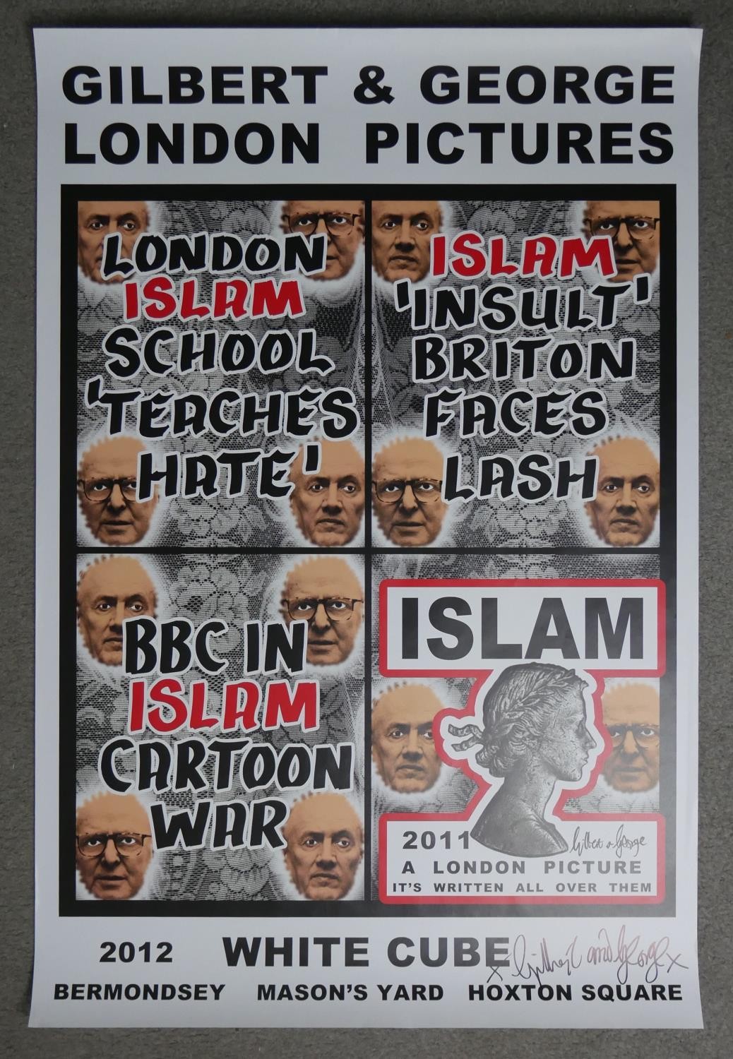 Gilbert & George, 20th century, White Cube, art exhibition poster for the artist show 'London