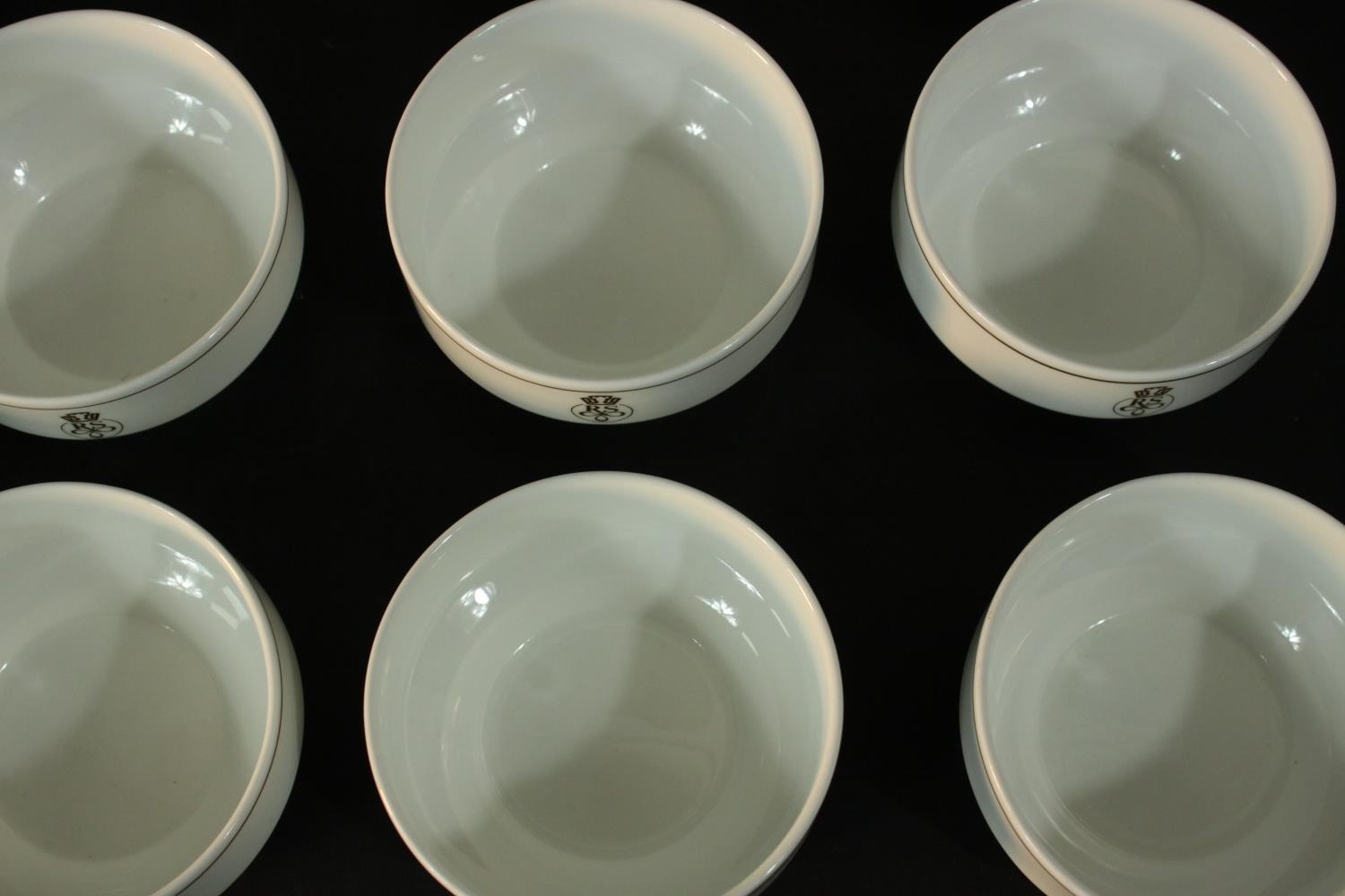 A complete nine person metallicized bone china dinner service by Wedgwood made for Laker Airlines, - Image 5 of 7