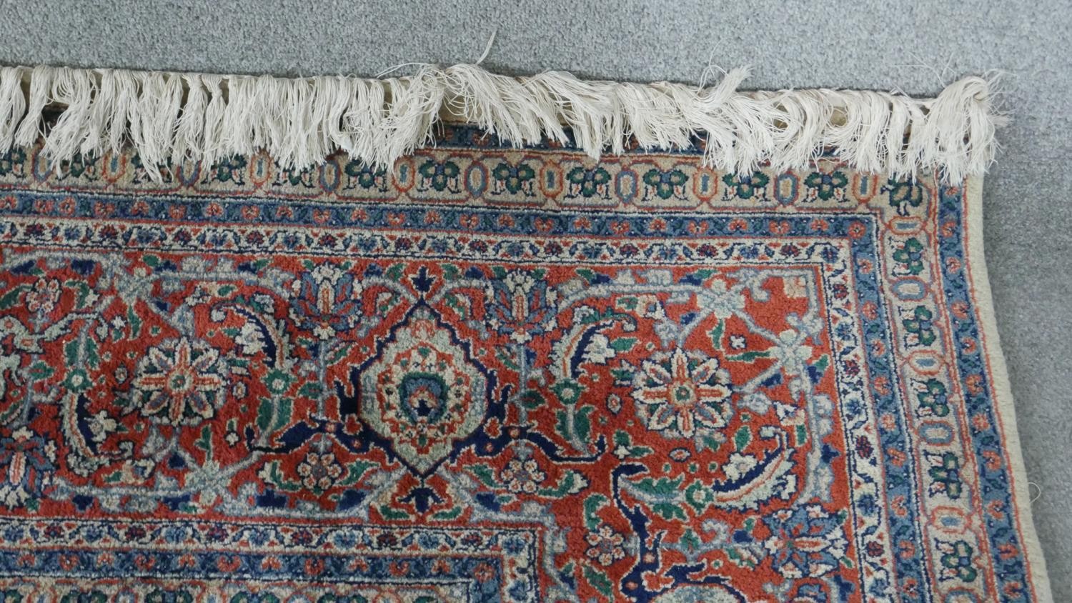 A beige ground hand made Persian Moud carpet with all over lotus and serrated palm decoration. no - Image 3 of 8