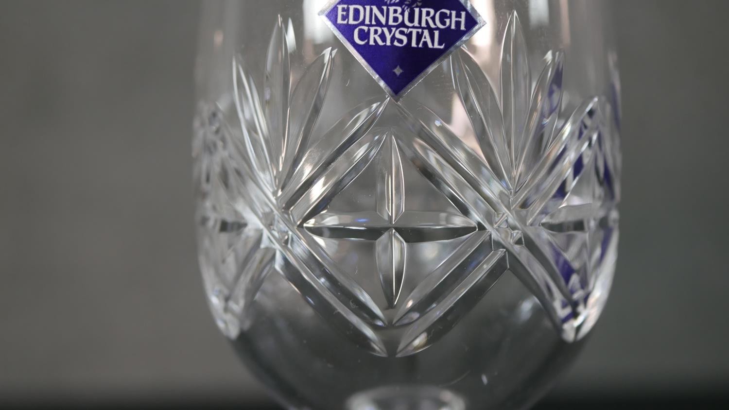 A boxed set of four Edinburgh crystal wine glasses. H.17 Diam.6.5cm - Image 6 of 7