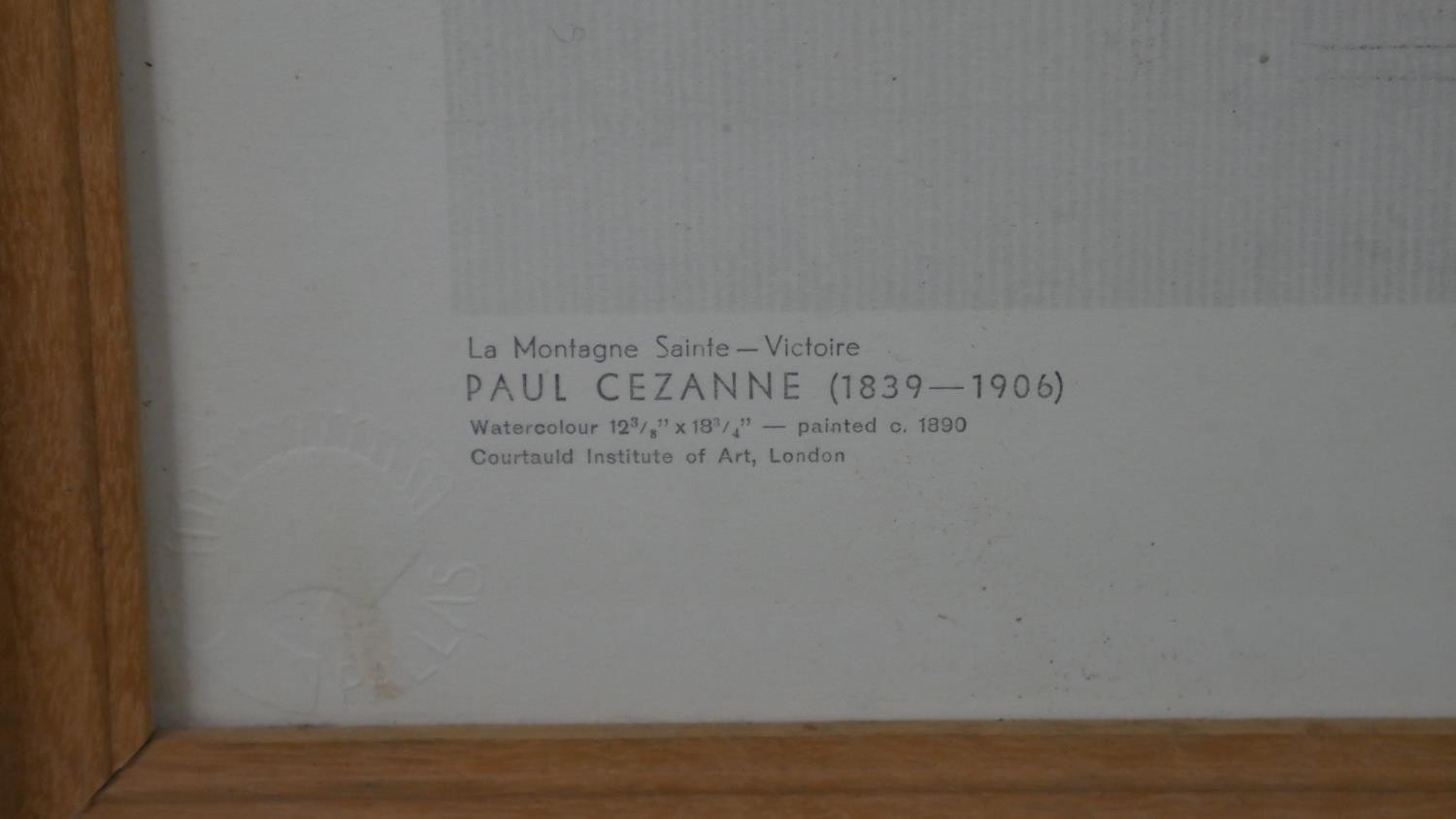 After Paul Cezanne (1839-1906), La Montagne Sainte-Victoire, a print published by The Pallas Gallery - Image 6 of 8