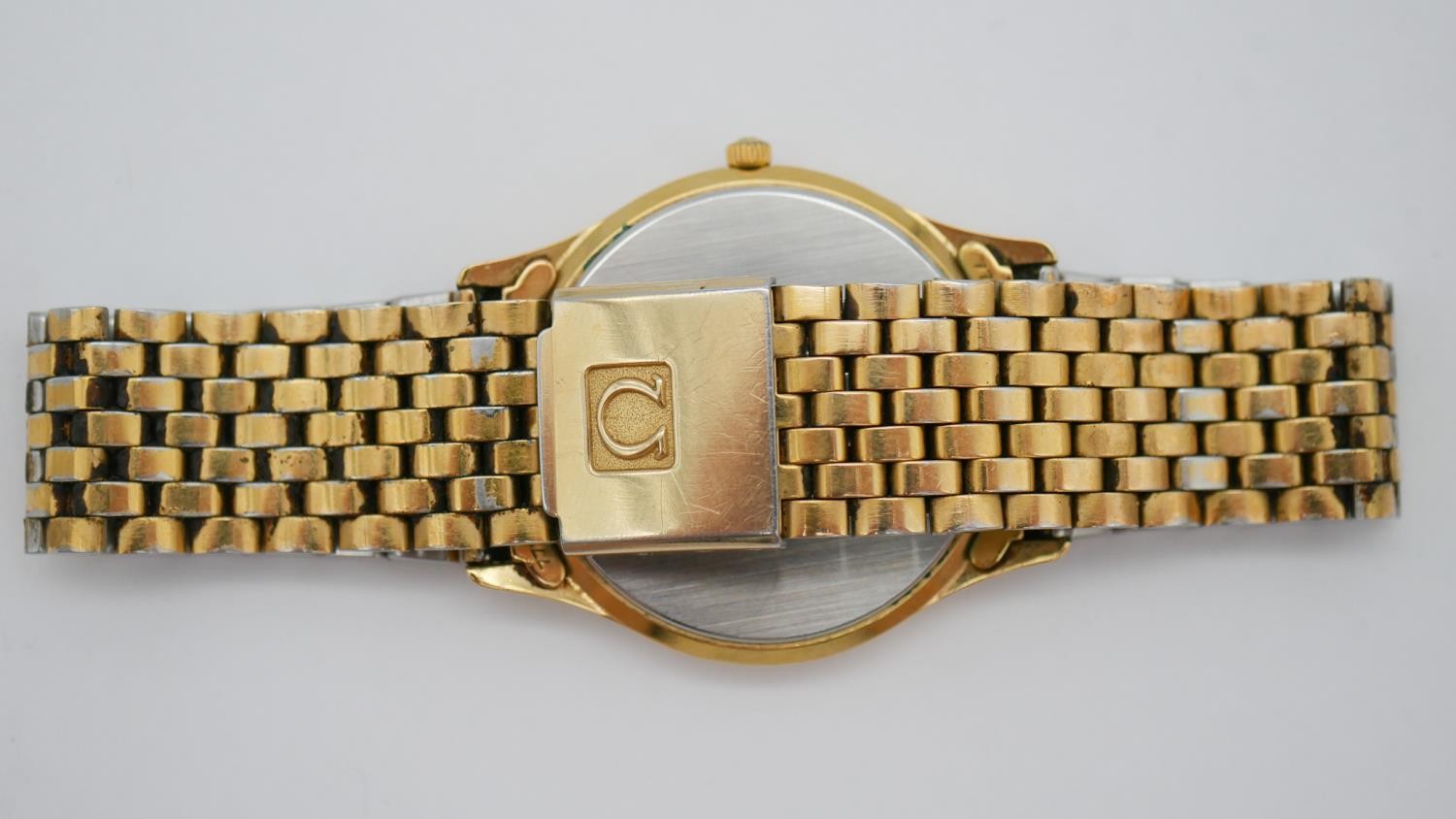 A vintage Omega Seamaster Quartz gold plated date gentleman's wristwatch, c.1987, cal.1430, 33mm. - Image 6 of 11
