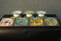 Four boxed Limited Edition Anna Perenna ceramic plates each with a different design along with three