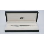 A leather boxed Mont Blanc Starwalker ballpoint pen.
