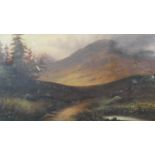 Victor Rolyat, a 19th century gilt framed oil on canvas, highland landscape, signed. H.86 W.111cm