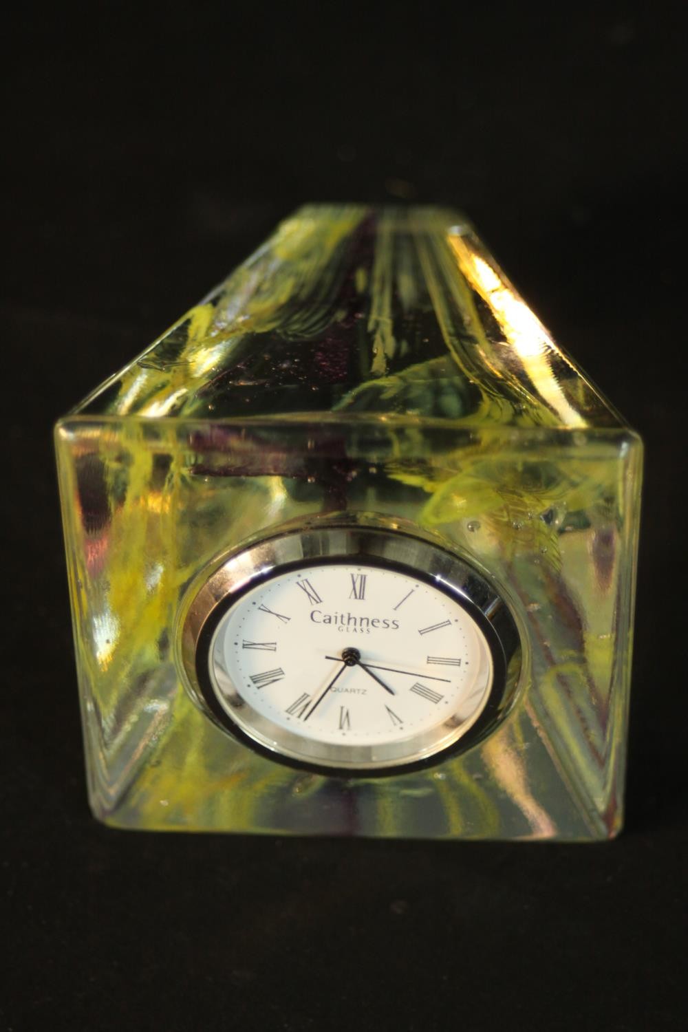 A collection of art glass paperweights, including a yellow Millefiori egg paperweight, a floral - Image 9 of 12