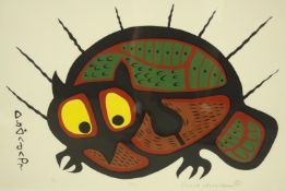 Norval Morrisseau (Canadian, 1932–2007). coloured lithograph, signed in pencil. H.75 W.90cm.