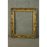 A 19th century gilt wood and gesso frame. H.96 W.82cm.