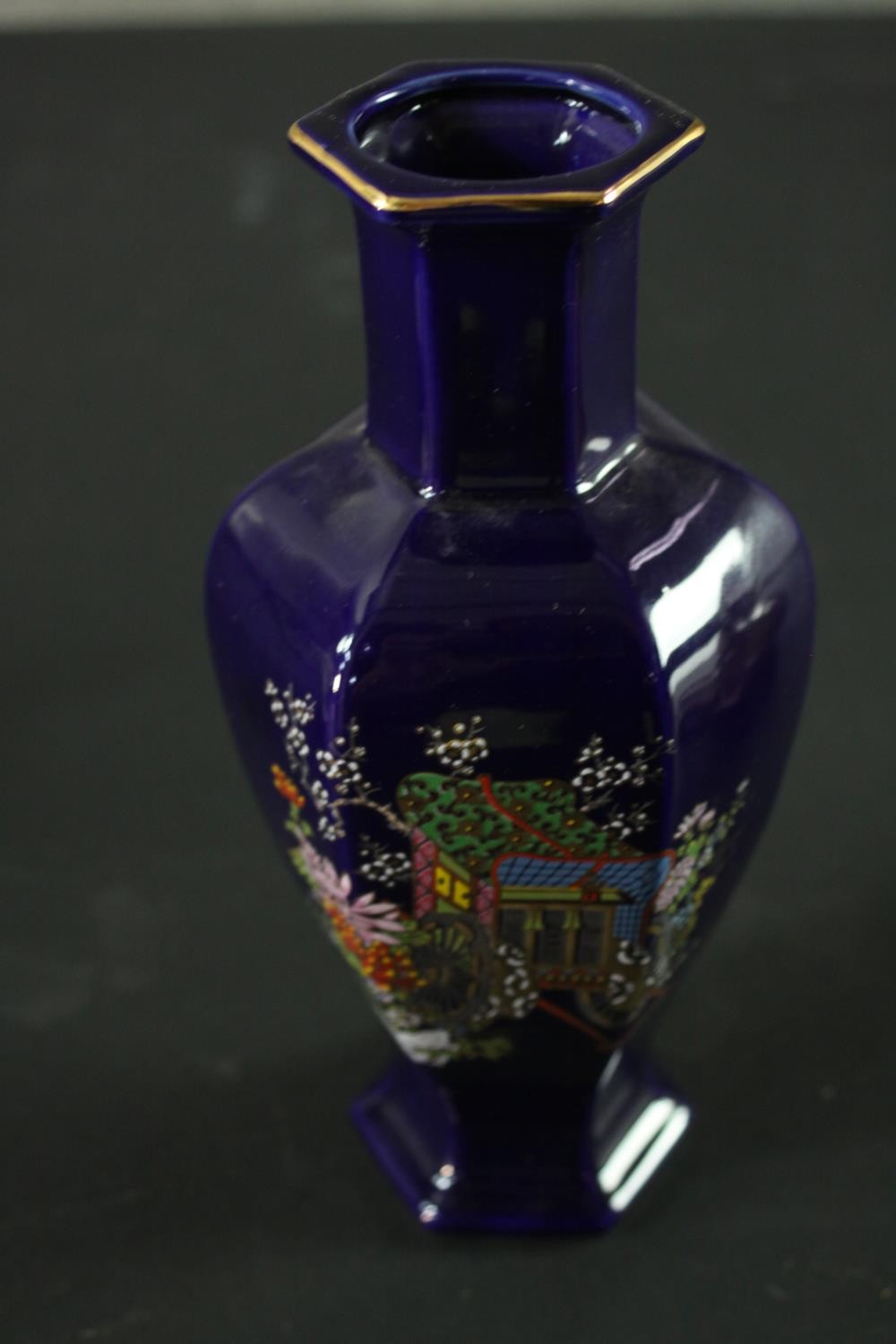 A Chinese cloisonne vase along with a Rosenthal figure group, a Japanese vase and a 19th century - Image 6 of 13