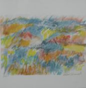 Hedvah Shemesh, coloured lithograph, colourful abstract composition, signed, edition 37/150. H.42