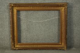 A 19th century gilt wood and gesso frame. H.68 W.80cm.