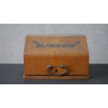 A vintage cased Mignon typewriter. H.22 W.25 D.33cm