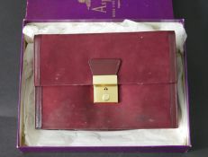 A vintage Asprey clutch handbag, marked Asprey London and with original box. H.15 W.22cm
